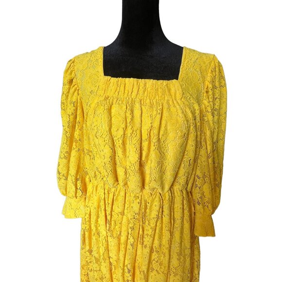 Sister Jane Yellow Midi Dress with Elegant Design - Picture 4 of 9